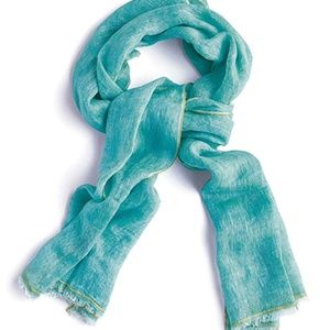 NWT - Threads Linen Scarf - Wrap - 72"x28" - Teal